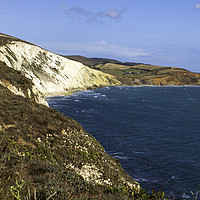 Buy canvas prints of Beautiful Isle of Wight, Compton Bay viewed from F by Peter Smith