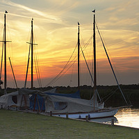 Buy canvas prints of Norfolk Broads at dusk by Peter Smith
