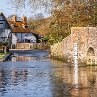 Buy canvas prints of The Ford at Eynsford by Peter Smith