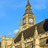 Buy canvas prints of Big Ben Tower behind Westminster Abbey by Jelena Maksimova