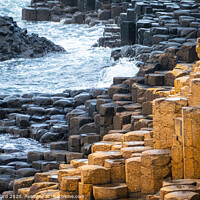 Buy canvas prints of Abstract  view of the Giants Causeway by gary telford