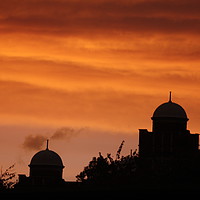 Buy canvas prints of  Sunsetting  behind Royal Engineers Museum gilling by zoe knight