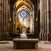 Buy canvas prints of Altar and main nave of the old Cathedral of Lleida. Catalonia Spain by Mario Koufios
