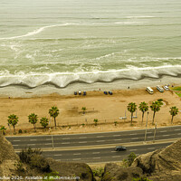 Buy canvas prints of Beach in the Miraflores neighborhood. Lima Peru by Mario Koufios