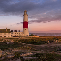 Buy canvas prints of Lighthouse at Sunset, Dorset by Ben Dale