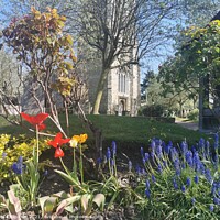 Buy canvas prints of Spring Time at St Andrew's Church by John Chapman