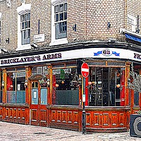 Buy canvas prints of The Bricklayers Arms, Charlotte Road, London, EC2 by John Chapman