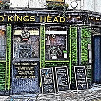 Buy canvas prints of The Old Kings Head Public House, London EC2A by John Chapman