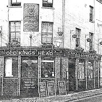 Buy canvas prints of The Old Kings Head Public House, London EC2A by John Chapman