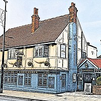 Buy canvas prints of The Fatling Public House, Hornchurch, Essex by John Chapman