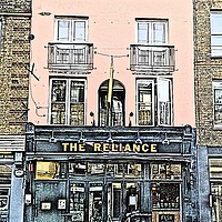 Buy canvas prints of The Reliance Public House, Old Street, London by John Chapman