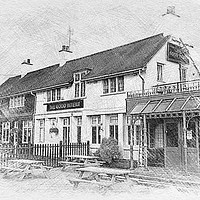 Buy canvas prints of The Good Intent, Hornchurch in a sketch format by John Chapman