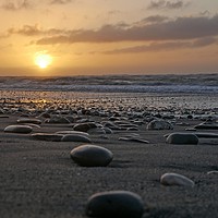Buy canvas prints of Sunset over Hokitika beach by Martin Smith