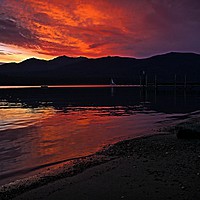 Buy canvas prints of Sunset over lake Wakatipu, queenstown, new zealand by Martin Smith
