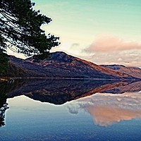 Buy canvas prints of Loch Ba reflections by Martin Smith