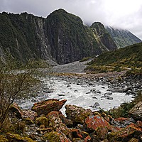 Buy canvas prints of Glacial stream, New Zealand by Martin Smith