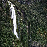 Buy canvas prints of Stirling Falls, Milford Sound, New Zealand by Martin Smith