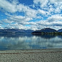 Buy canvas prints of Wanaka lake view, New Zealand by Martin Smith