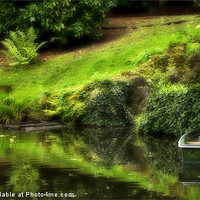 Buy canvas prints of The Green Boat by Andy Bennette
