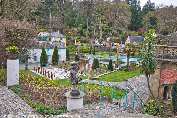 Portmeirion gardens. Picture Board by Kevin Smith