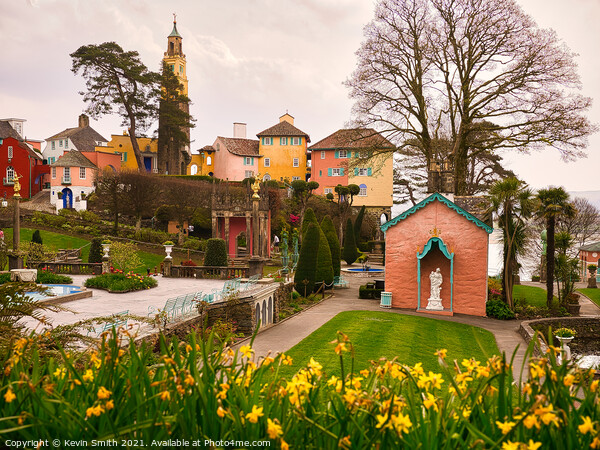 portmeirion gardens architecture  Picture Board by Kevin Smith