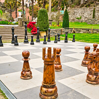 Buy canvas prints of Time for chess at Portmeirion by Kevin Smith