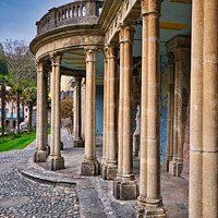Buy canvas prints of Portmeirion Pillars by Kevin Smith