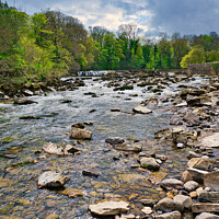 Buy canvas prints of River Swale near Richmond Falls by Kevin Smith
