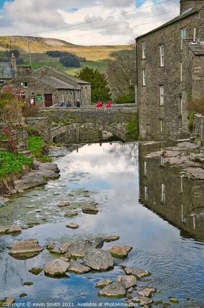 The Bridge over the Gayle Beck in Hawes Picture Board by Kevin Smith