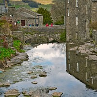 Buy canvas prints of The Bridge over the Gayle Beck in Hawes by Kevin Smith