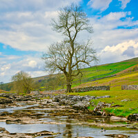 Buy canvas prints of River Wharfe near Kettlebridge by Kevin Smith