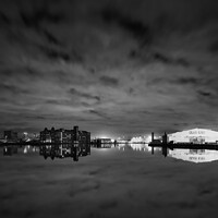 Buy canvas prints of Birkenhead Docks reflections by Kevin Smith