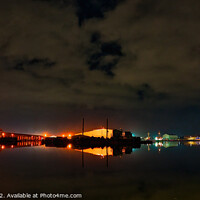 Buy canvas prints of Birkenhead Docks Reflections by Kevin Smith