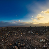 Buy canvas prints of Sunrise over the Montana Roja Volcano Lanzarote by Kevin Smith