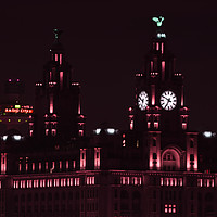 Buy canvas prints of Royal Liver Building Liverpool in red by Kevin Smith
