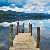Buy canvas prints of Hawes End Jetty Kitchen Bay Derwentwater by Kevin Smith