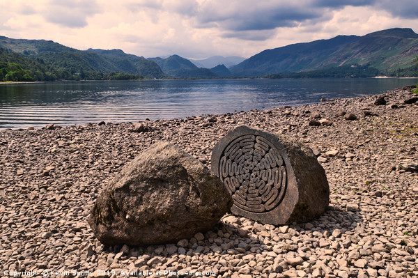 100 year stone Derwentwater Picture Board by Kevin Smith