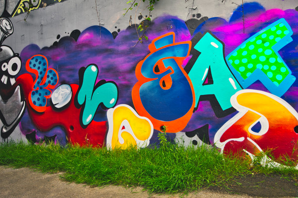 Graffiti Art underpass M1 junction 39 in Yorkshire Picture Board by Kevin Smith