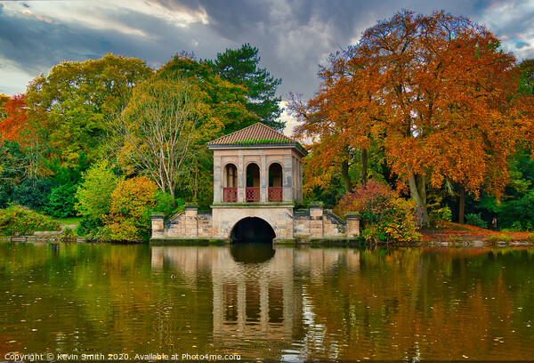 Birkenhead Park Boathouse in Autumn Picture Board by Kevin Smith