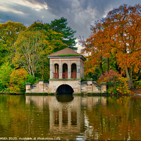 Buy canvas prints of Birkenhead Park Boathouse in Autumn by Kevin Smith