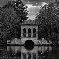 Buy canvas prints of Birkenhead park Boathouse by Kevin Smith