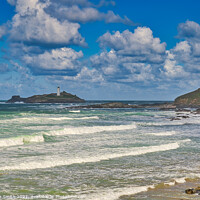 Buy canvas prints of Godrevy Lighthouse from Hayle beach by Kevin Smith