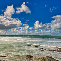Buy canvas prints of St Ives from Hayle beach in winter by Kevin Smith