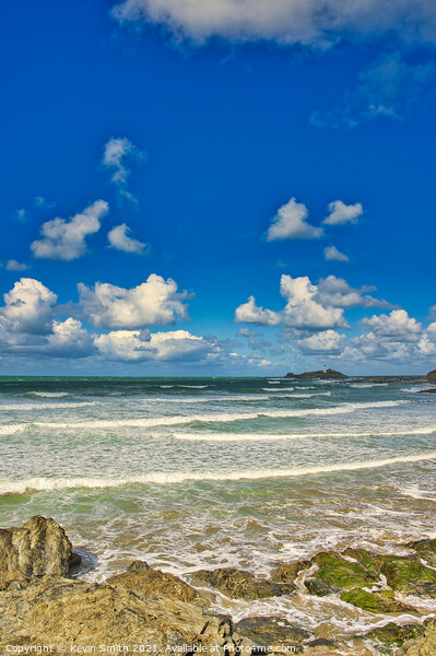 Godrevy Lighthouse Picture Board by Kevin Smith