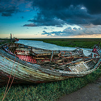 Buy canvas prints of The old sailing boat at Thornham Harbour by Stuart Hill