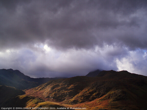 Storm clouds over Snowdonia Picture Board by EMMA DANCE PHOTOGRAPHY