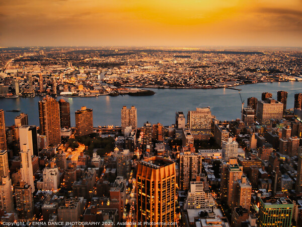 Manhattan Skyline, Manhattan Island, New York Picture Board by EMMA DANCE PHOTOGRAPHY