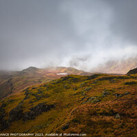 Buy canvas prints of Mist rolling in over Calf Crag by EMMA DANCE PHOTOGRAPHY