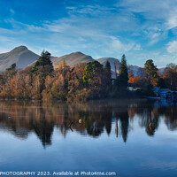 Buy canvas prints of Autumn reflections on Derwentwater by EMMA DANCE PHOTOGRAPHY