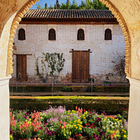 Buy canvas prints of The Gardens of the Alhambra Palace, Granada, Spain by EMMA DANCE PHOTOGRAPHY